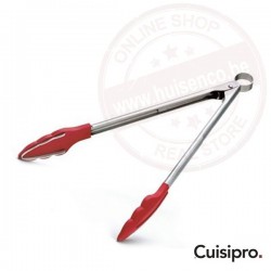 Cuisipro serveertang met tandjes & silicone rood - 30cm