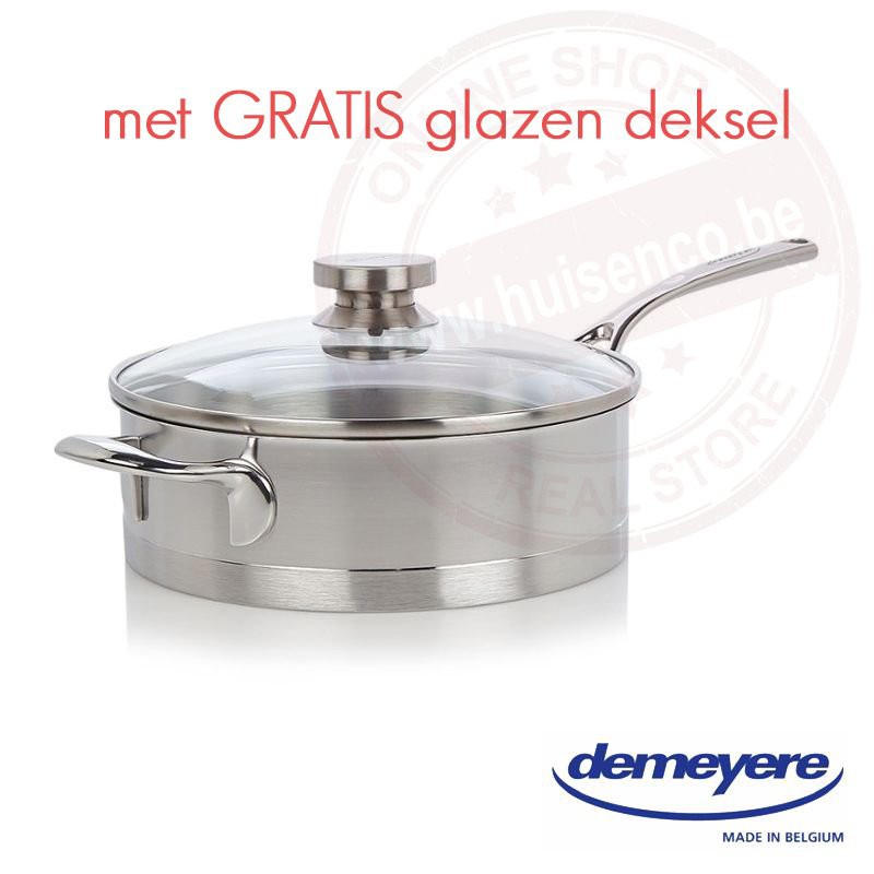 Atlantis lage sauteuse 24cm 2.5l - met gratis glazen deksel Atlantis lage sauteuse 24cm 2.5l - met gratis glazen deksel