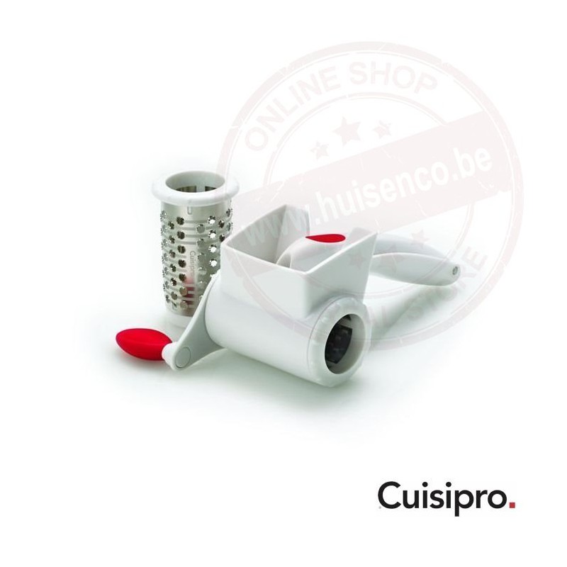 Molenrasp met twee trommels - wit